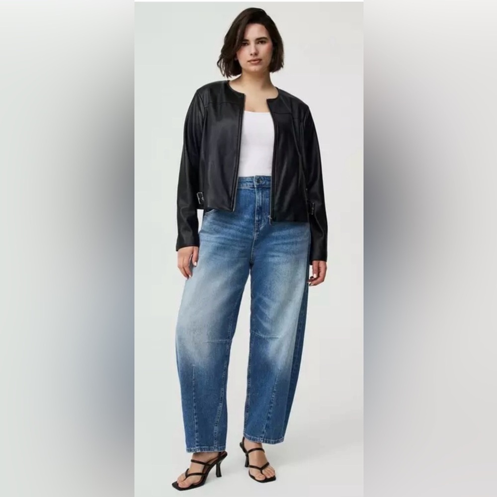 Torrid Barrel High Rise Drapey Denim Ranch Water Casual Straight Leg Jeans 12R